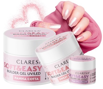 CLARESA SOFT&EASY СТРОИТЕЛЬНЫЙ ГЕЛЬ МОЛОЧНО-БЕЛЫЙ 90Г.