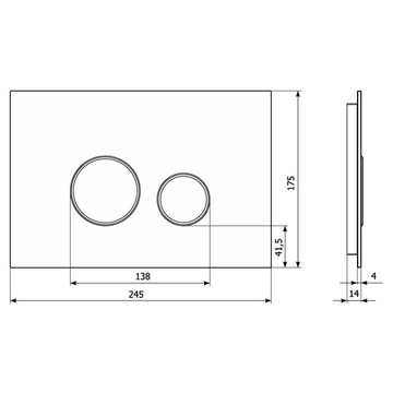 MISA WC RIMLESS POLSKI STELAŻ PRZYCISK SZKLANY