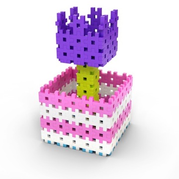 KLOCKI WAFLE KONSTRUKCYJNE MELI BASIC PINK 300 EL.