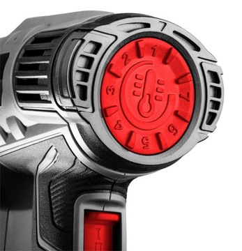 Тепловая пушка 2000 Вт, 3 передачи, насадки 350°C/550°C, чемодан.