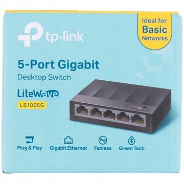 ПЕРЕКЛЮЧАТЕЛЬ TP-LINK LS1005G ЭНЕРГОСБЕРЕГАЮЩИЙ ПЕРЕКЛЮЧАТЕЛЬ