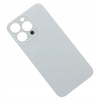 BIAŁA KLAPKA TYŁ APPLE IPHONE 13 PRO SILVER BIG HOLE (CE, KOSZ) - 1 ELEMENT