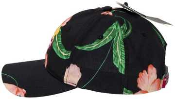 LEVIS czapka z daszkiem haft logo czarna w kwiaty