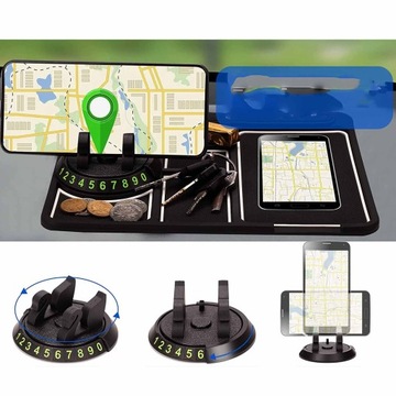 КОВРИК ПРОТИВОСКОЛЬЗЯЩИЙ В АВТОМОБИЛЕ ДЛЯ ТЕЛЕФОНА НА ПРИБОРНОЙ ПАНЕЛИ 4в1