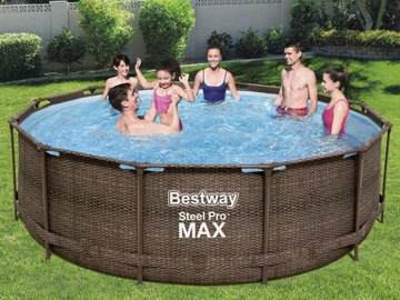 Каркасный бассейн Bestway 366х100см ротанг 9в1 56709