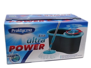 Wiadro i mop obrotowy Praktyczna Eva Ultra Power 16 cm