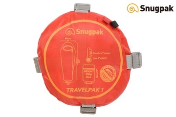 Легкий туристический спальный мешок Snugpak Mummy TRAVELPAK 1 — огненно-красный
