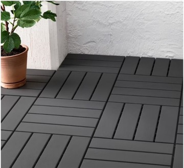 Платформа для террасы ИКЕА РУННЕН темно-серая, 9 шт.