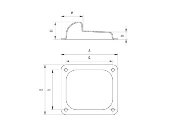 СТОПОР ДЛЯ РАСПАШНЫХ ВОРОТ INOX 158X138X50MM