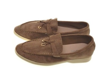 DAMSKIE ZAMSZOWE MOKASYNY M688 Khaki r.39