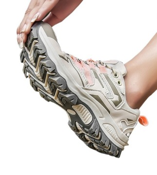 DAMSKIE LEKKIE BUTY TREKKINGOWE TURYSTYCZNE ODDYCHAJĄCE