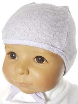 Первая шляпа в жизни ребенка, связанная с новорожденными малышкой Layette 0-3MC 15 Kolor