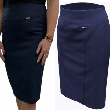 D45 SPÓDNICA MADAME DŁUŻSZA GRANAT R.50