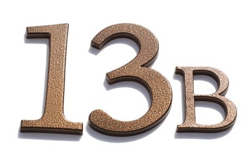 НОМЕР ДОМА, НОМЕРА ДОМА, АНТИЧНЫЕ КОРИЧНЕВЫЕ БУКВЫ 3