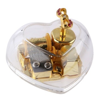 Akrylowe Bowknot Clockwork Music Box Melody