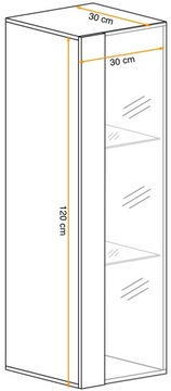 ПОДВЕСНАЯ ВИТРИНА SWAP, СТЕКЛЯННАЯ, 120 ДЮЙМОВ, ГЛЯНЦЕВЫЙ ПВХ