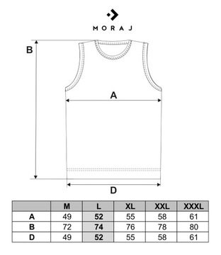 Koszulka Bez Rękawów Męska Tank-top Podkoszulka Bokserka Bawełna MORAJ XL