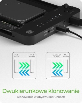 IB-2915MSCL-C31 Док-станция/клонирующая станция M.2 для M.2 0NVMe и SATA 2.5/3.5