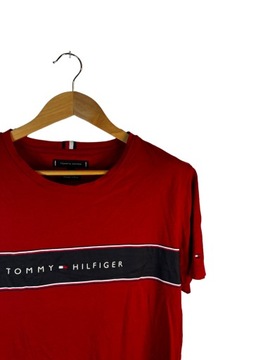 Koszulka Tommy Hilfiger czerwona z logiem L