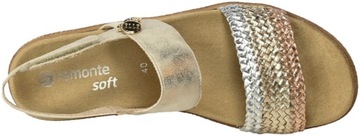 Sandały Remonte D0Q56-90 Metallic Złote