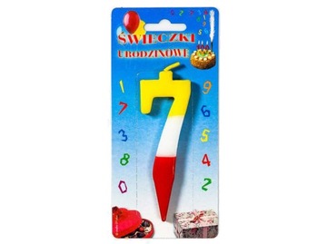 Свеча на день рождения для красочного торта № 5