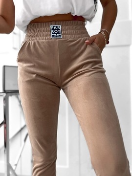 Велюровые спортивные штаны велюровые спортивные костюмы с широкой талией EH162 зеленый S/M