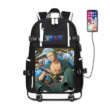 Plecakone kawałek USB ładowanie plecak anime luffy