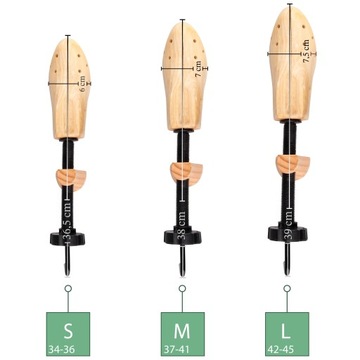Regulowane prawidło do rozciągania butów drewniany rozciągacz rozmiar 37-41