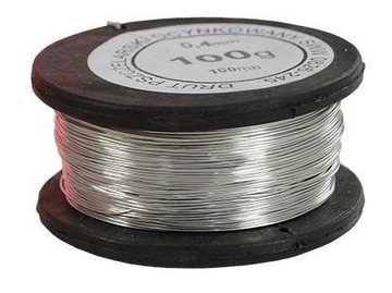 Drut pszczelarski do ramek 0,4 mm 100 g Ocynkowany