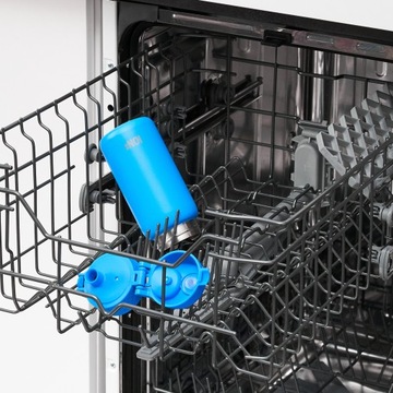 Niebieska stalowa metalowa butelka bidon na wodę dla chłopca ION8 0,4 l