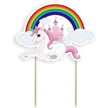 Dekoracja na tort JEDNOROŻEC unicorn cake topper