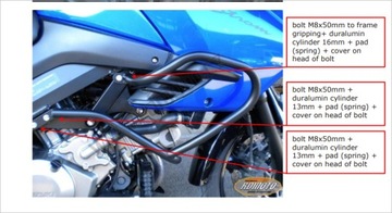 Кожух двигателя, защитные дуги SUZUKI DL 650 2011-