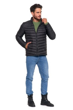 ПУХОВИК МУЖСКИЙ СТЕГАНЫЙ ПЕРЕХОДНЫЙ МОДНЫЙ БЕЗ КАПЮШОНА ВЕСНА MORAJ XL