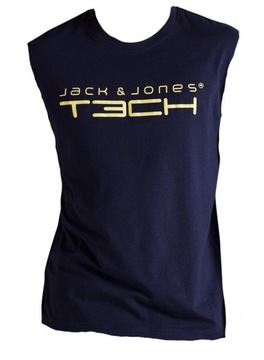 Jack Jones Bezrękawnik Tank Top Granat Grafika M