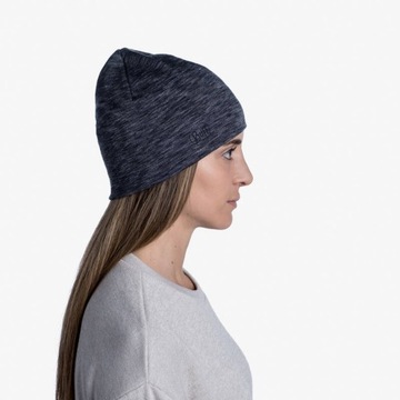 Czapka Buff Midweight Beanie Graphite CIEPŁA DO BIEGANIA NA ROWER