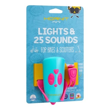 Mini Hornit New lampka dzwonek - Pink Turquoise