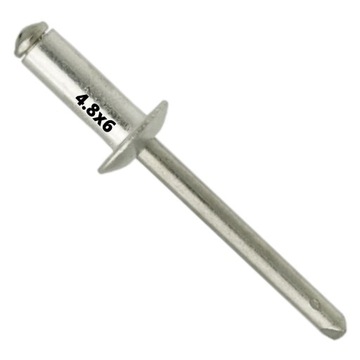 NITY ZRYWALNE ALUMINIOWE 4.8x6mm 50 SZTUK