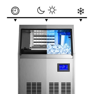 Льдогенератор VEVOR 50 кг с обезвоживающим насосом