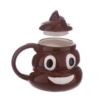 POOP MUG EMOTE ПОДАРОК ​​ДЛЯ ОРИГИНАЛОВ + КРЫШКА ДЛЯ ЕГО ПАРНЯ