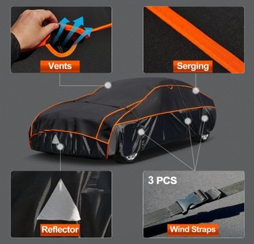 Pokrowiec ochronny 490 - 510 cm na samochód SUV na grad wodoodporny XL H8