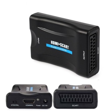 ADAPTER KONWERTER HDMI DO NA SCART AV EURO FULL HD