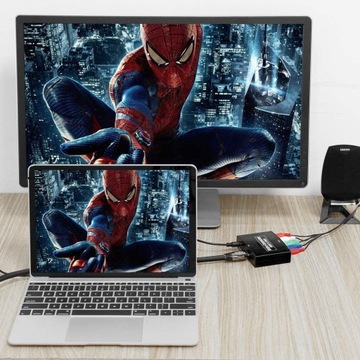 Конвертер HDMI в COMPONENT YPbPr/LP Audio/5x фонокорректор