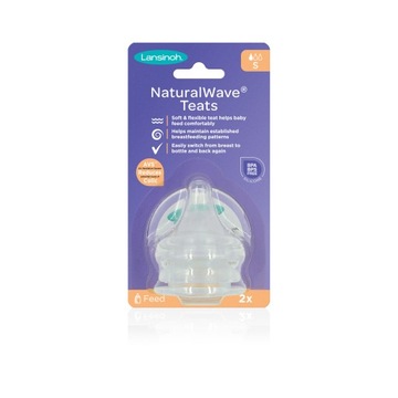 LANSINOH Smoczki NaturalWave wolny przepływ 2 szt.
