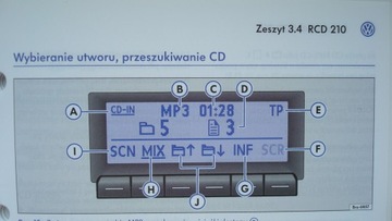 Руководство пользователя магнитолы VW RCD 210 VW Polo UP PL