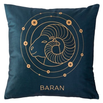 Poszewka 40x40 na poduszkę Zodiak Twój znak zodiaku BARAN czarna