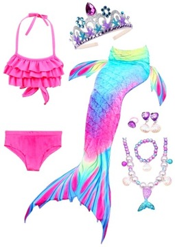 STRÓJ KĄPIELOWY SYRENI OGON Rainbow Pink