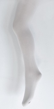 Детские однотонные белые колготки, 40DEN, размер 140/146.