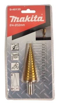 Makita D-40135 wiertło stożkowe 15-stopniowe choinka 4-32mm