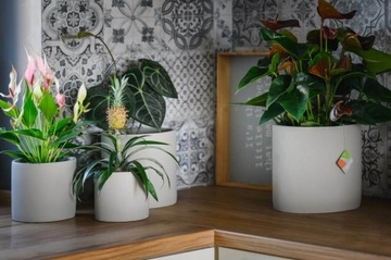 БЕТОННАЯ КРЫШКА ДЛЯ ЦВЕТОЧНОГО ВАЗОНА 16 x 15 СМ СЕРАЯ