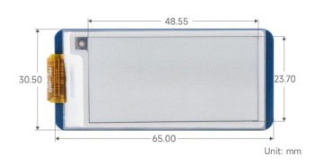 HAT дисплей E-Paper 2,13 дюйма 250x122 красный/желтый/черный/белый SPI